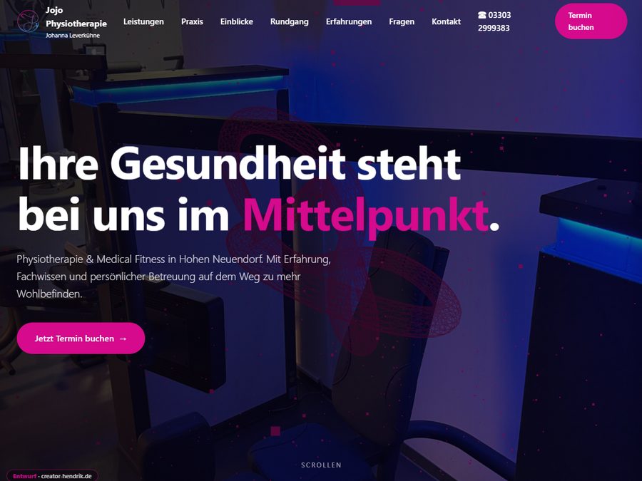 Jojo Physiotherapie — Redesign